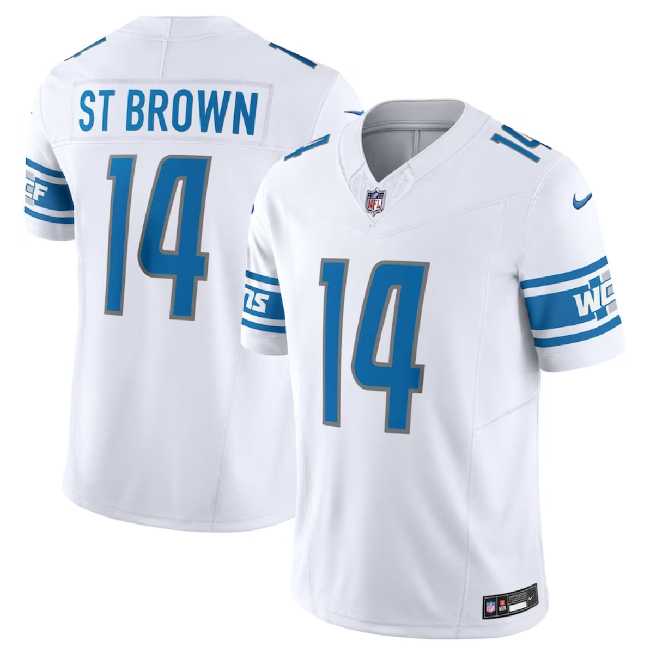 Men & Women & Youth Detroit Lions #14 Amon-Ra St. Brown White 2023 F.U.S.E. Vapor Untouchable Limited Stitched Jersey->dallas cowboys->NFL Jersey